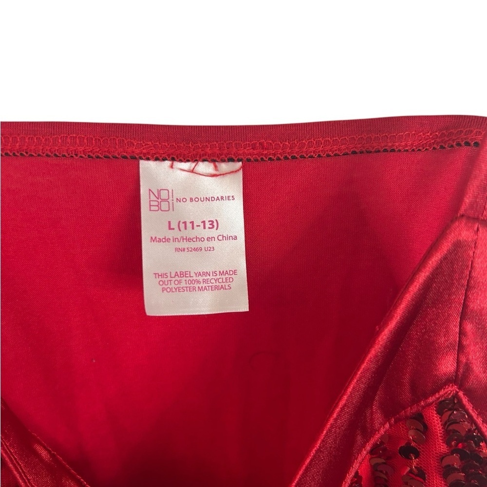 No Boundaries Red Sequin V-Neck Cami Tank Womens Juniors Size Large (11-13) NWT - Picture 5 of 11